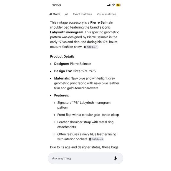 PIERRE BALMAIN | vintage 1970s labyrinth monogram shoulder bag - Picture 15 of 16